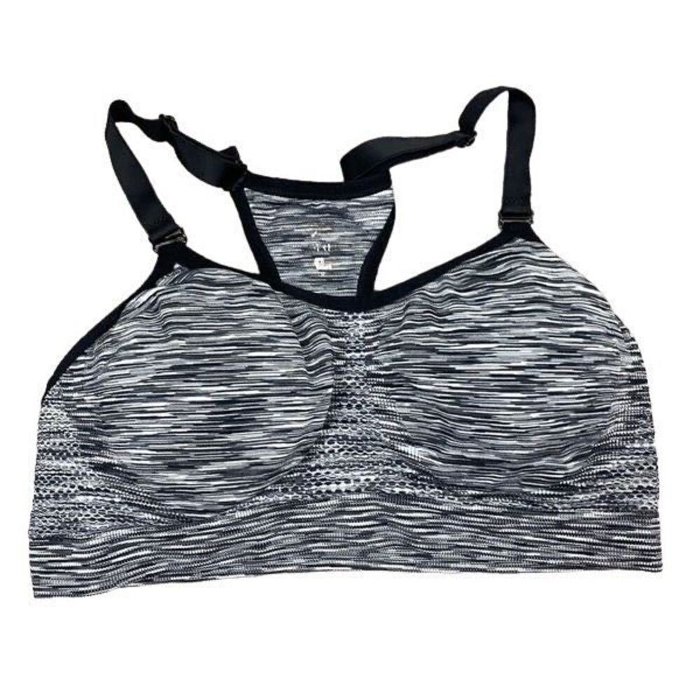 Converse sports bra black and white marble pattern- size M